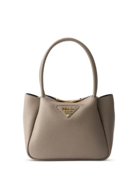 small leather tote bag by PRADA