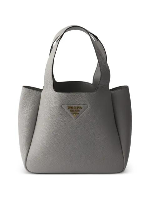 small leather tote bag by PRADA