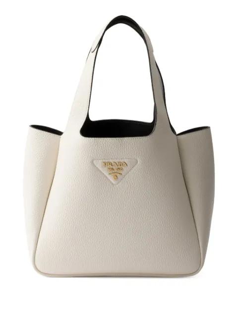 small leather tote bag by PRADA