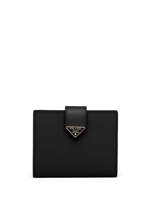 small logo-plaque Saffiano leather wallet by PRADA
