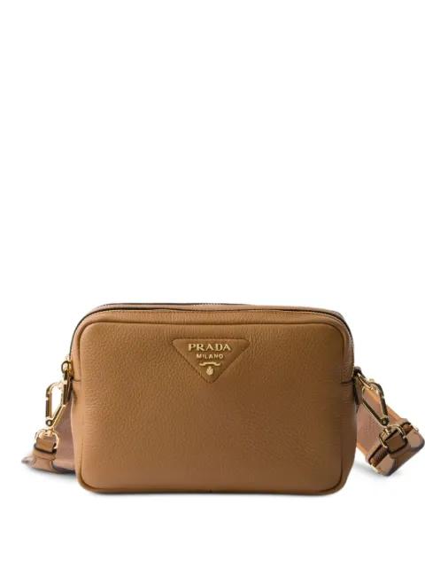 small logo-plaque cross body bag by PRADA