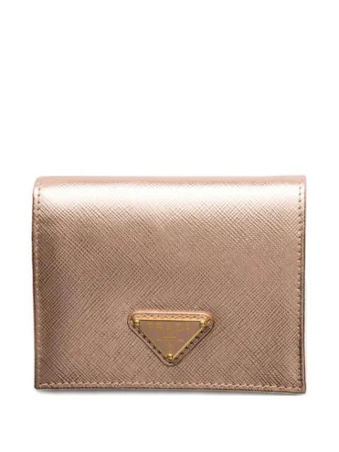 small logo-plaque saffiano-leather wallet by PRADA