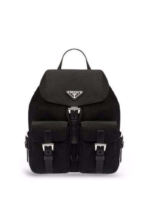 small triangle-logo backpack by PRADA