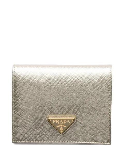 small triangle-logo leather wallet by PRADA