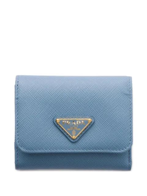 small triangle-logo leather wallet by PRADA