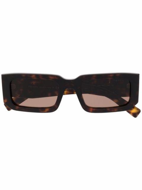 square-frame tortoiseshell sunglasses by PRADA