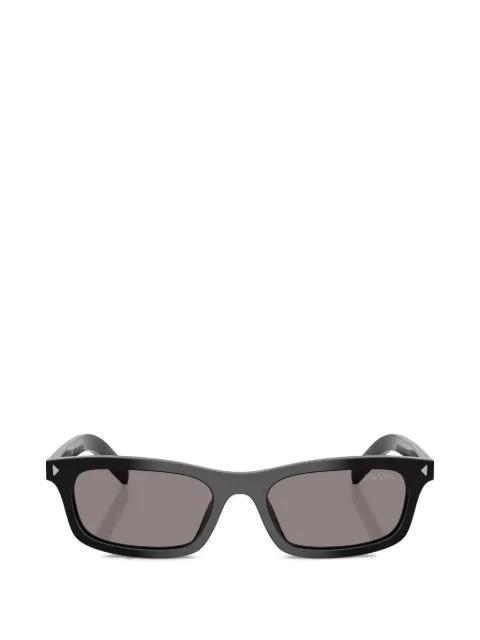 stripe-detail rectangle-frame sunglasses by PRADA