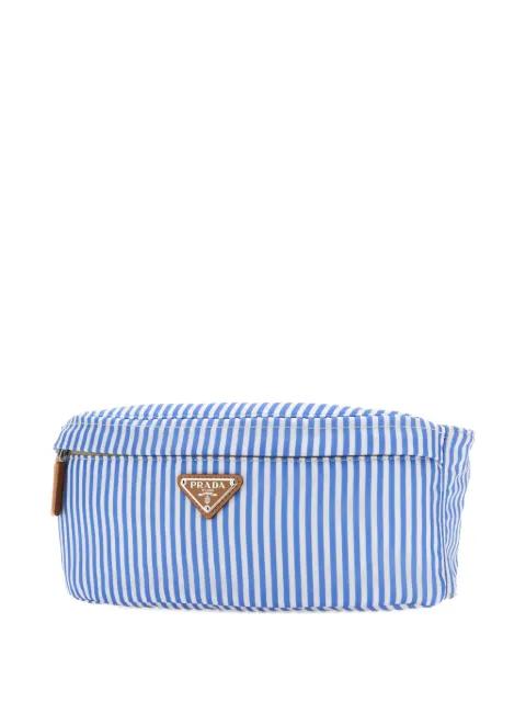striped-pattern belt bag by PRADA