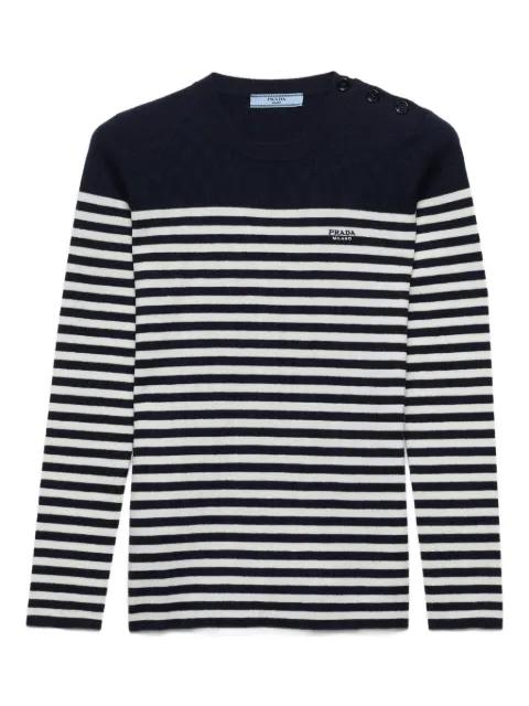 striped ribbed sweater by PRADA