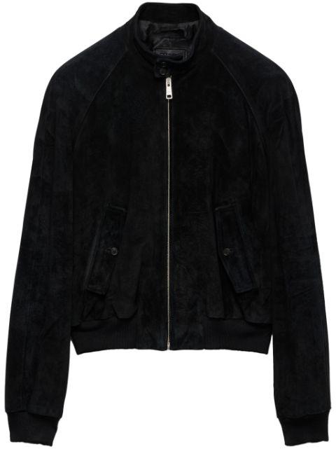 suede bomber jacket by PRADA