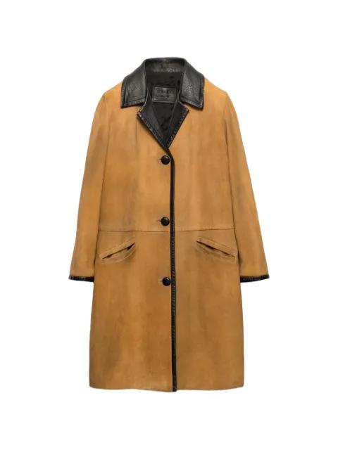 suede coat by PRADA