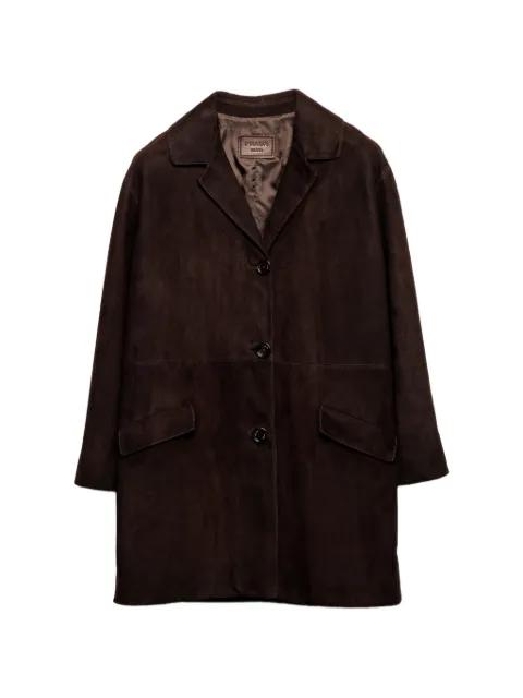 suede coat by PRADA