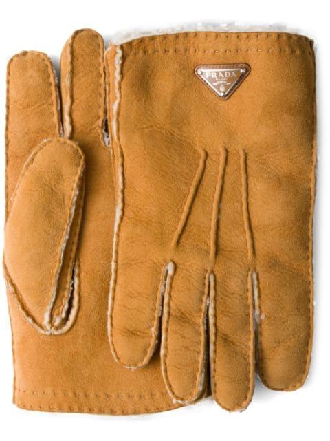 suede gloves by PRADA