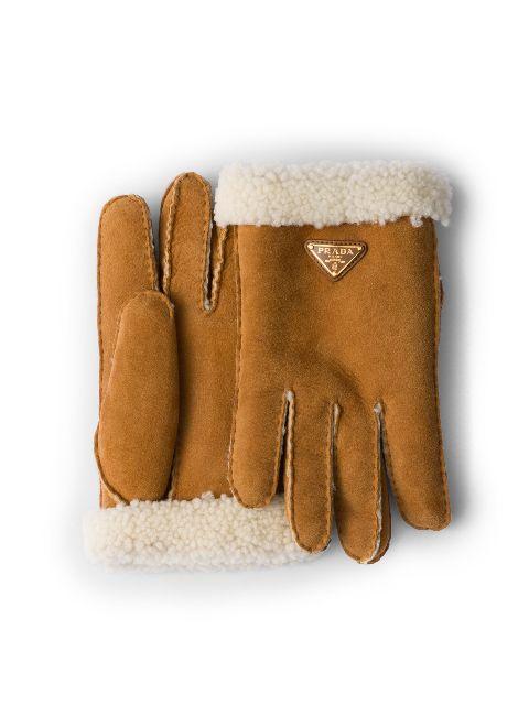 suede gloves by PRADA