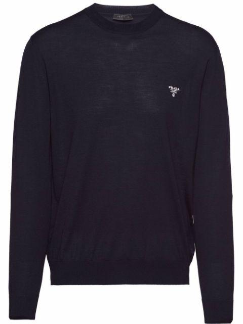 superfine wool crew-neck sweater by PRADA