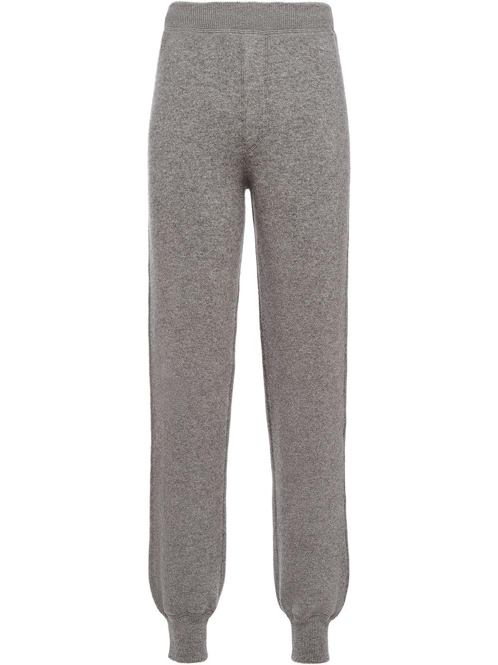 tapered fleece trousers by PRADA