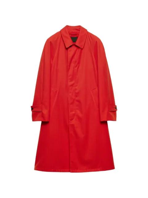 technical gabardine coat by PRADA