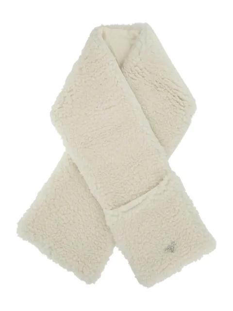 teddy logo-plaque scarf by PRADA