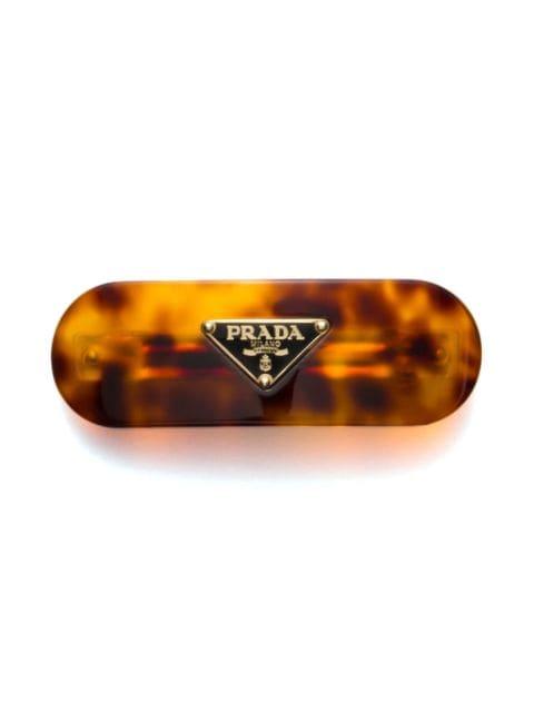 tortoiseshell-effect hair clip by PRADA