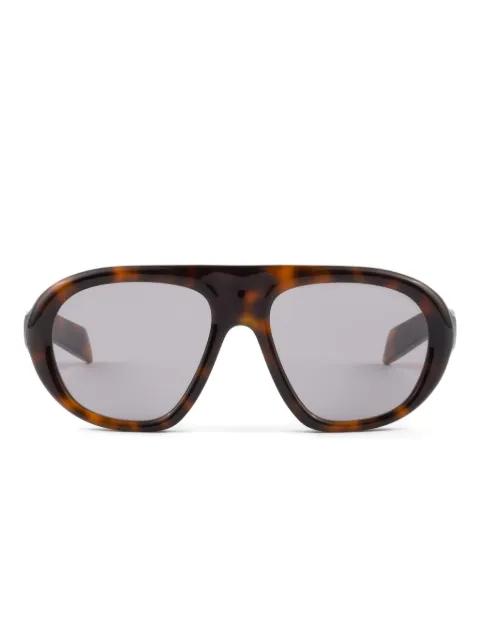 tortoiseshell-effect pilot-frame sunglasses by PRADA