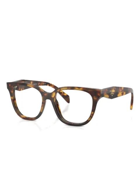 tortoiseshell-effect square-frame glasses by PRADA