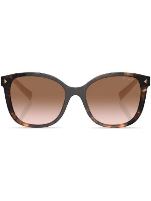 tortoiseshell-effect square-frame sunglasses by PRADA