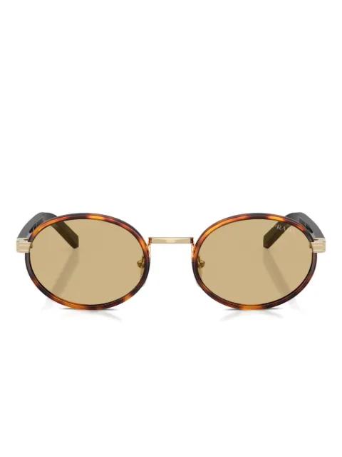 tortoiseshell round-frame sunglasses by PRADA