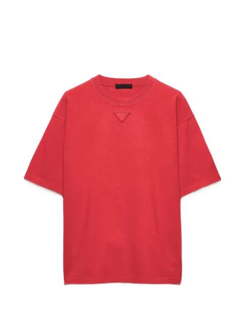 triangle-logo T-shirt by PRADA