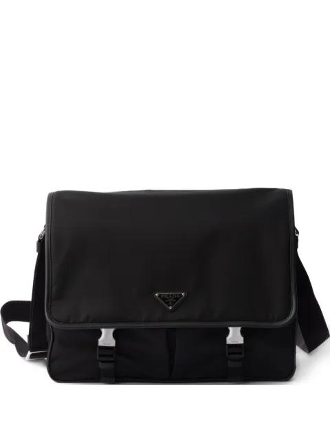triangle-logo buckled shoulder bag by PRADA