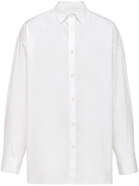 triangle-logo cotton shirt by PRADA