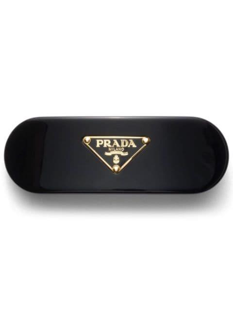 triangle-logo hair clip by PRADA