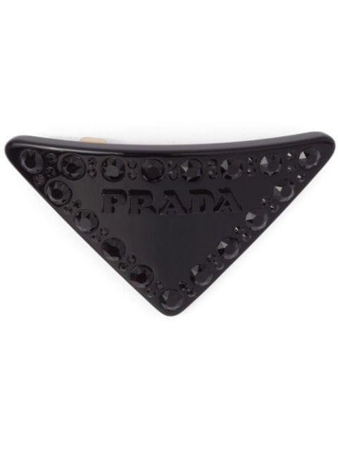 triangle-logo hair clip by PRADA