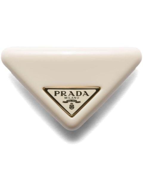 triangle-logo hair clip by PRADA