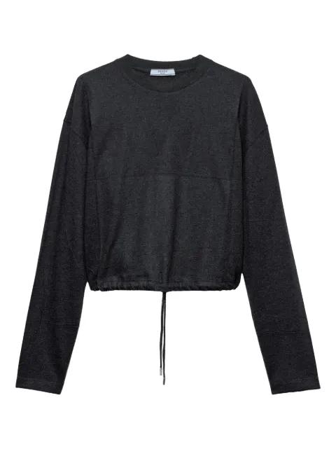 triangle-logo jersey T-shirt by PRADA