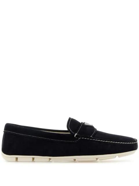 triangle-logo loafers by PRADA