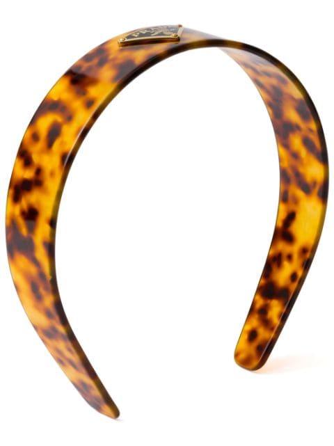 triangle-logo plexiglas headband by PRADA