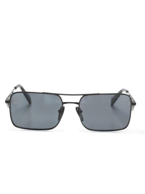 triangle-logo rectangle-frame sunglasses by PRADA