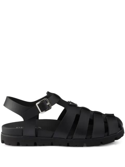 triangle-logo sandals by PRADA