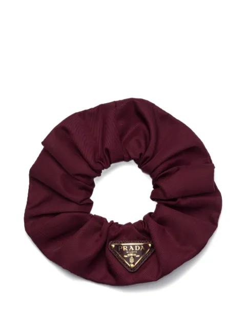triangle-logo scrunchie by PRADA