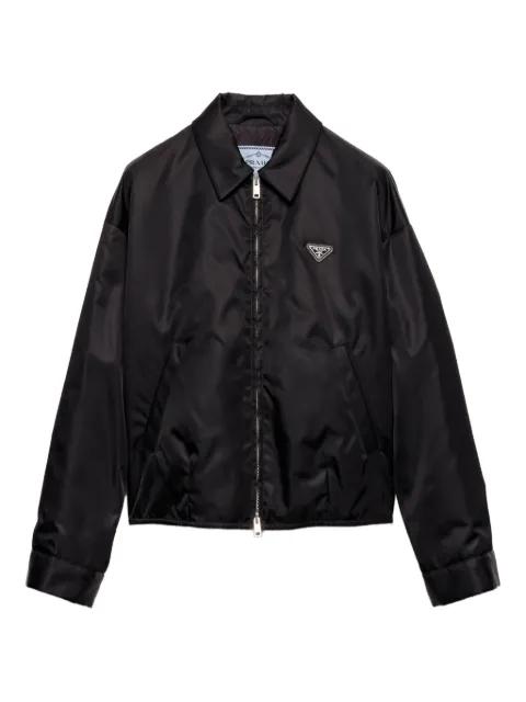 triangle-logo shirt-collar jacket by PRADA