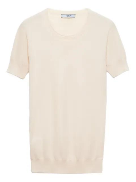 triangle-logo short-sleeve sweater by PRADA