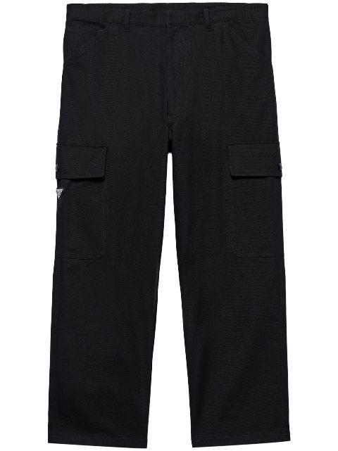 triangle-logo trousers by PRADA