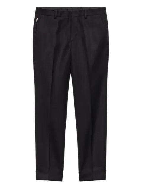 triangle-logo wool trousers by PRADA