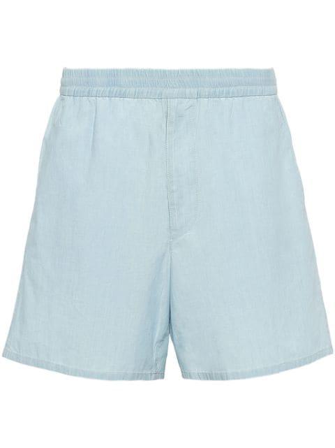 triangle-patch elasticated-waist shorts by PRADA