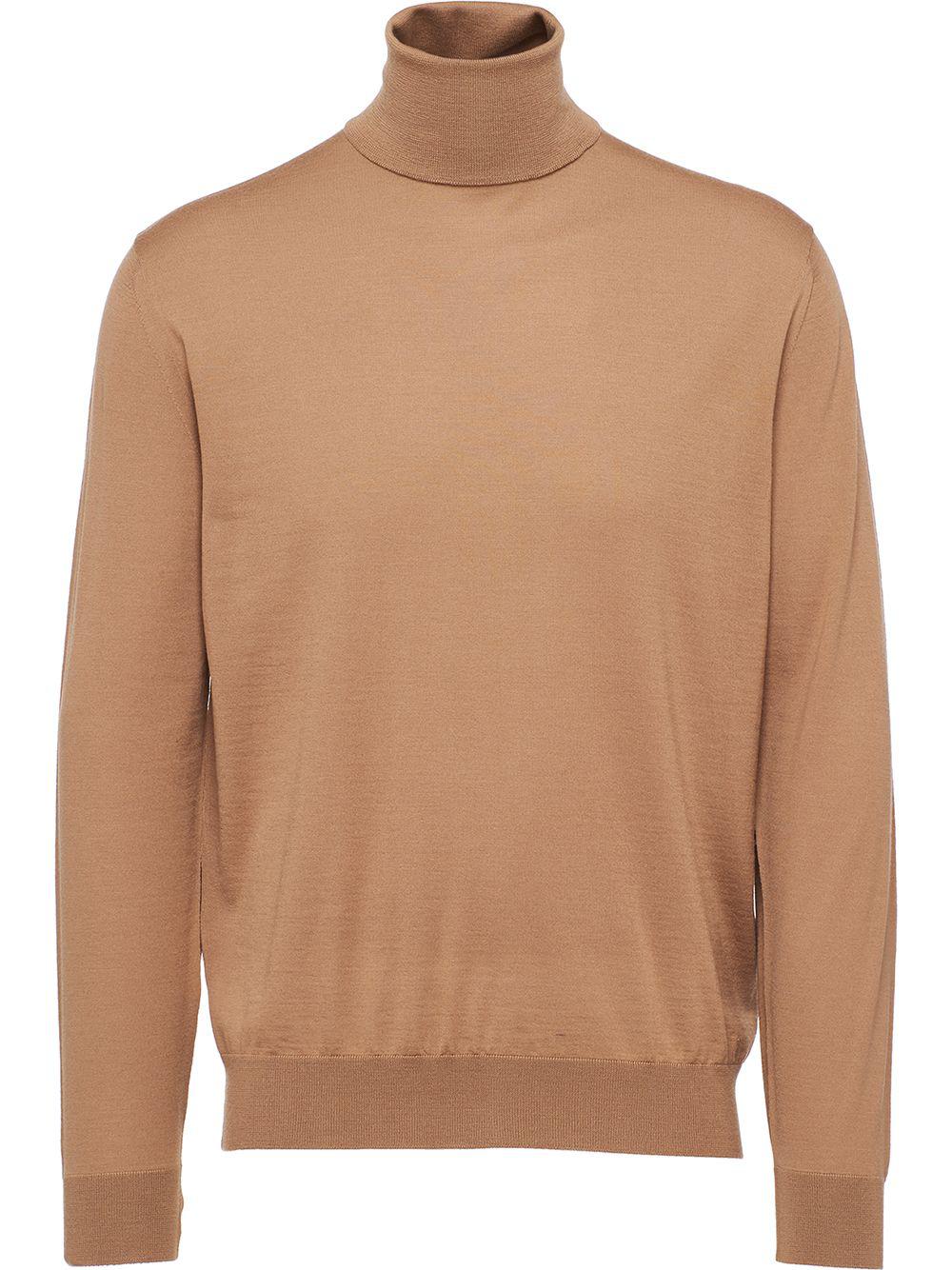 virgin wool high-neck jumper by PRADA
