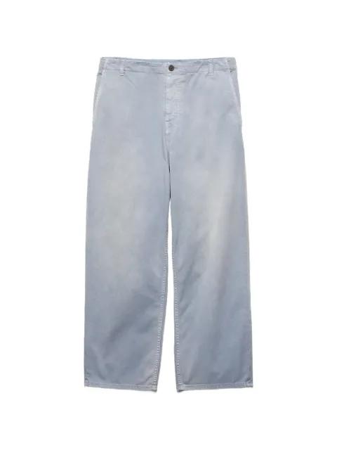 washed gabardine trousers by PRADA