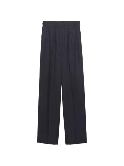 washed silk trousers by PRADA