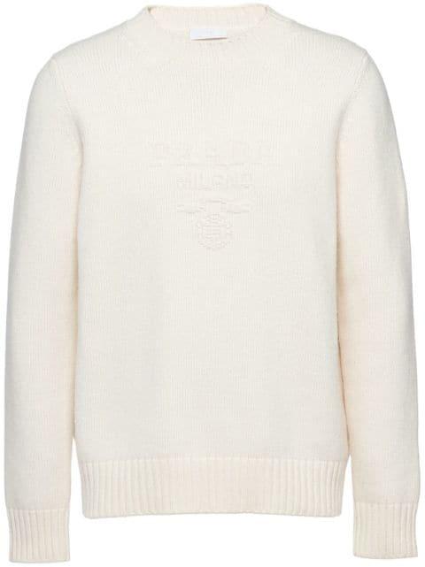 wool and cashmere crew-neck sweater by PRADA