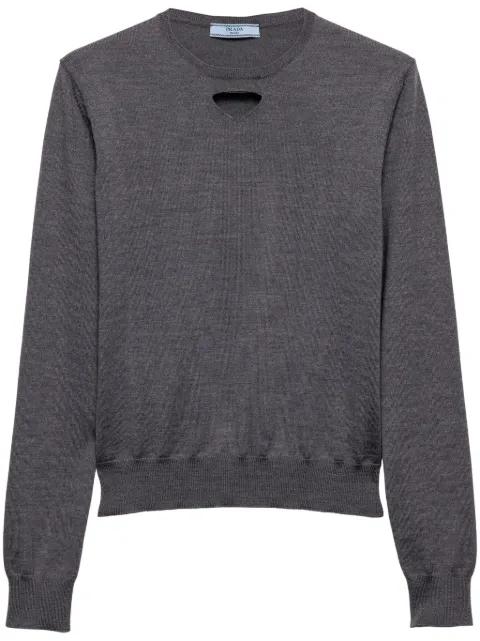 wool crew-neck sweater by PRADA