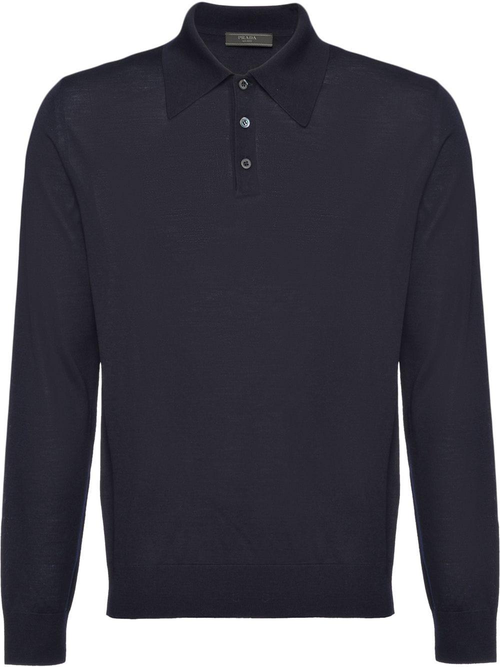 worsted wool polo shirt by PRADA